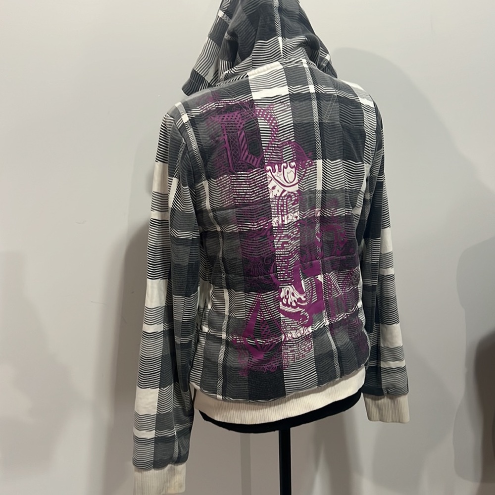 Volcom Jacket Size M Square Ivory And Grey Lining… - image 3